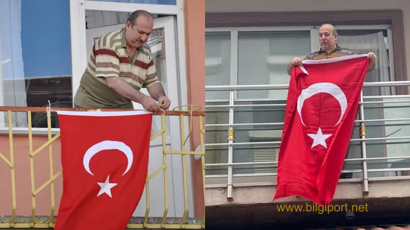 Bayrak Asan Dayı, Cumhuriyet'in 100. Yılı için Yeniden Balkonda !