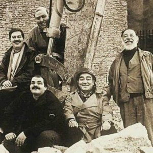 Ferhan Şensoy, Erol Günaydın, Rasim Öztekin, Baykal Kent ve Münir Özkul aynı karede (1987)