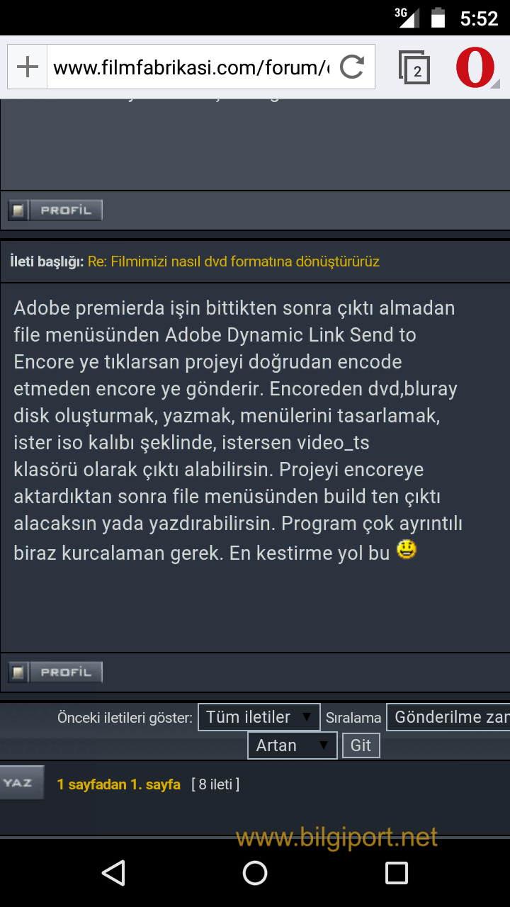 Adobe Premiere programı ile ilgili bir detay