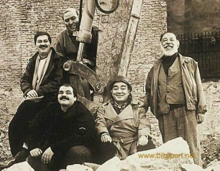 Ferhan Şensoy, Erol Günaydın, Rasim Öztekin, Baykal Kent ve Münir Özkul aynı karede (1987)
