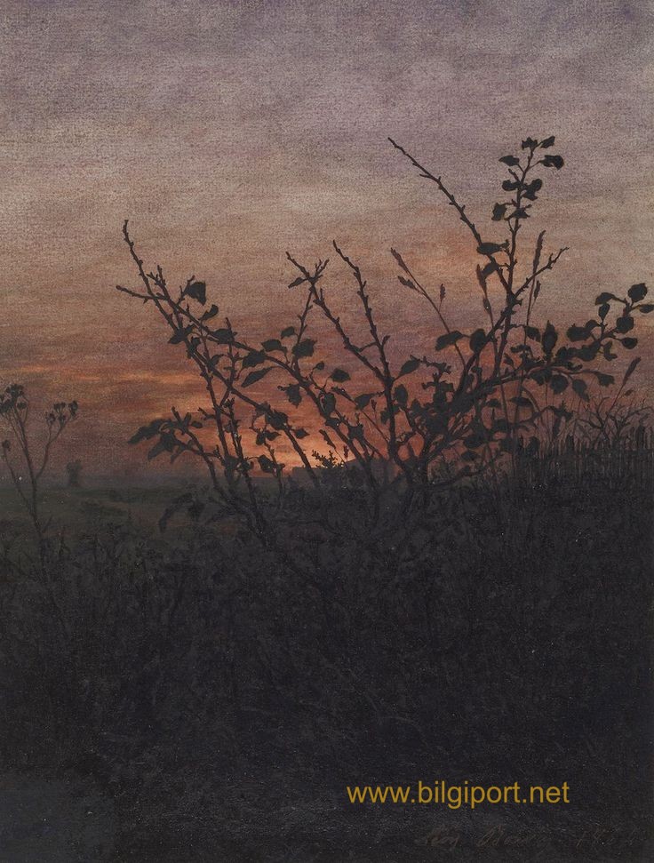 Léon Bonvin 'Sunset, Woodland Scene' 1864